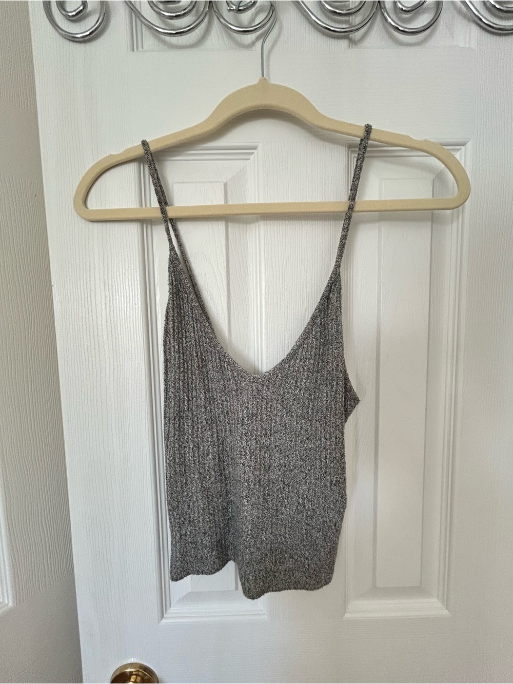Brandy Melville Gray Marled Ribbed Cami Tank